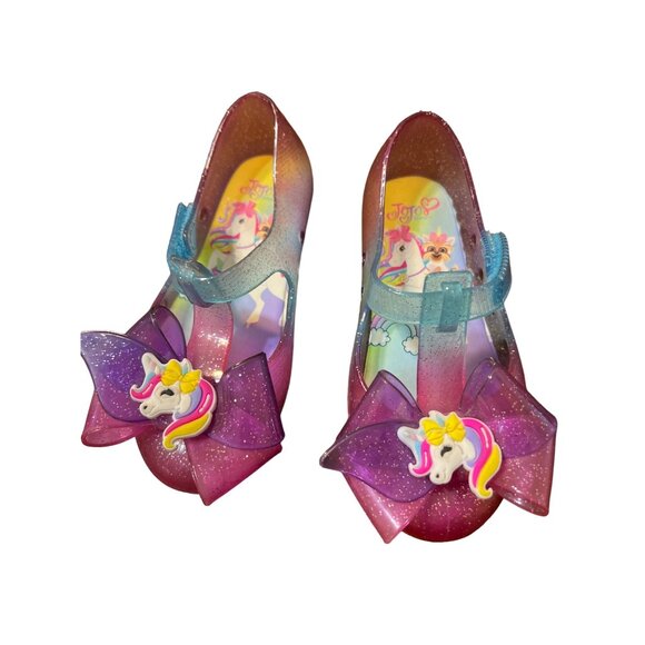 Jojo Siwa Girls Glitter Unicorn Jelly Shoes With Bow Size 9 - Picture 2 of 6